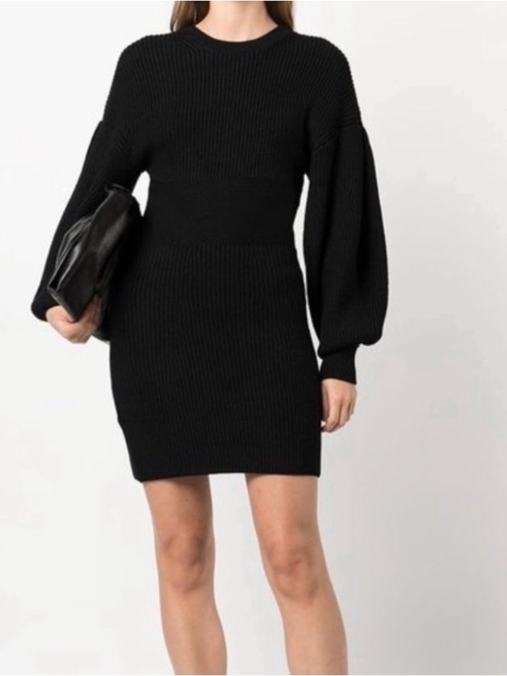 STAUD Marylebone knit sweater long sleeve mini dress size medium
